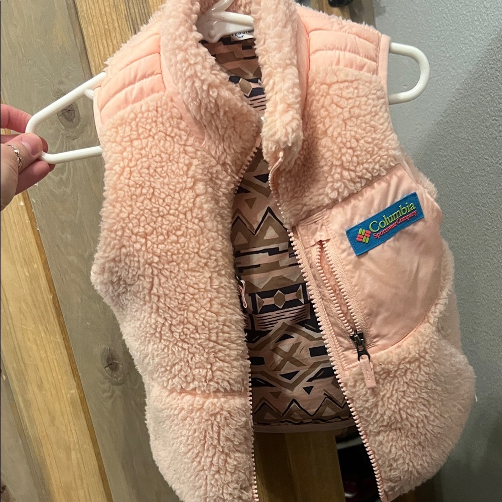 Columbia Kids' Soft Pink Sherpa Vest